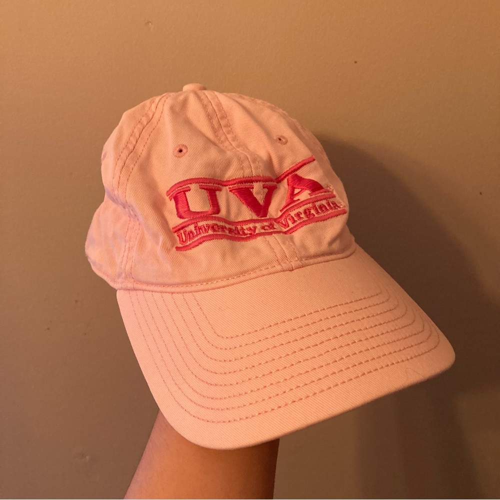 4/$10 - Vintage Pink 100% Cotton UVA Baseball Hat